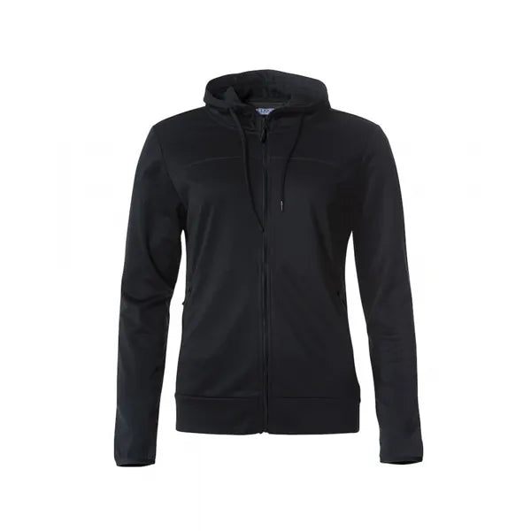 capuchon vest ottawa ladies clique zwart voorzijde 26021065