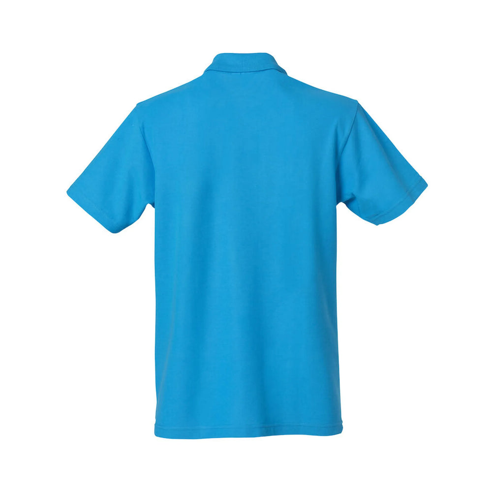polo basic heren kobalt en turquoise achterzijde 26028230