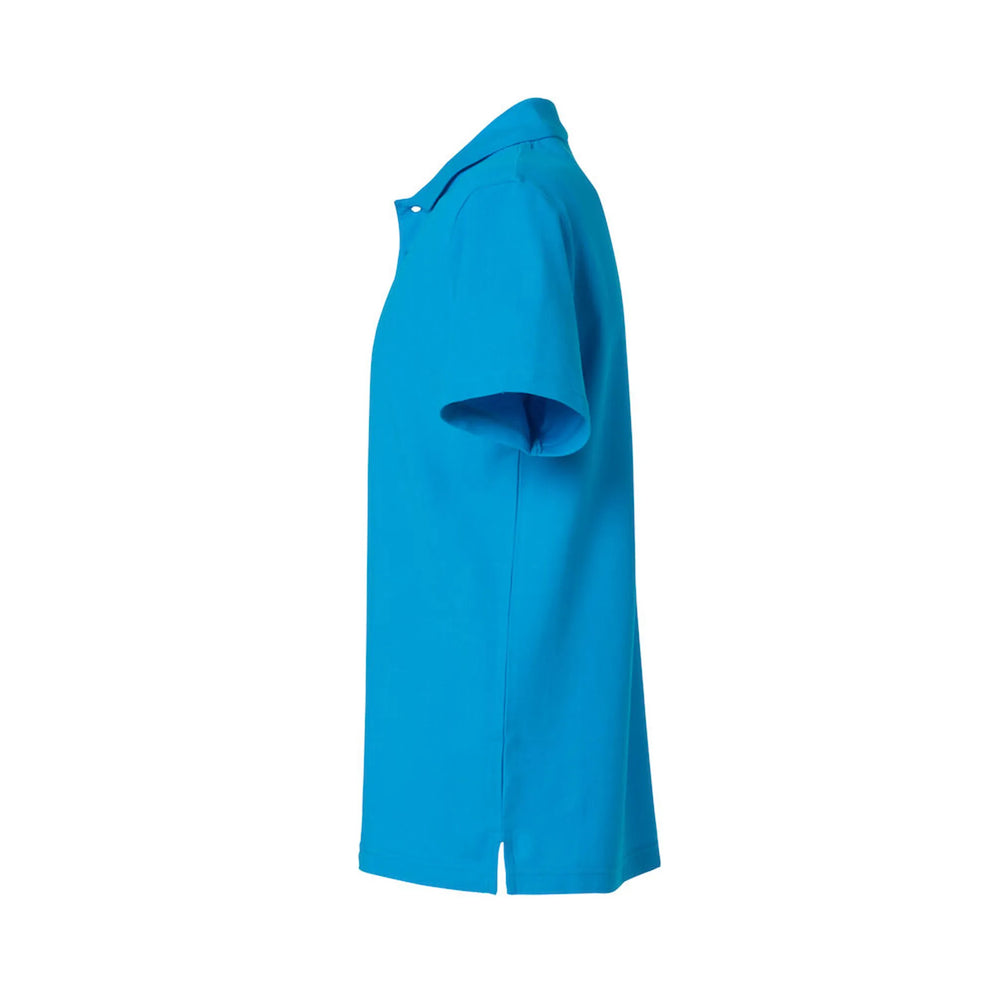 polo basic heren kobalt en turquoise linker mouw1 26028230