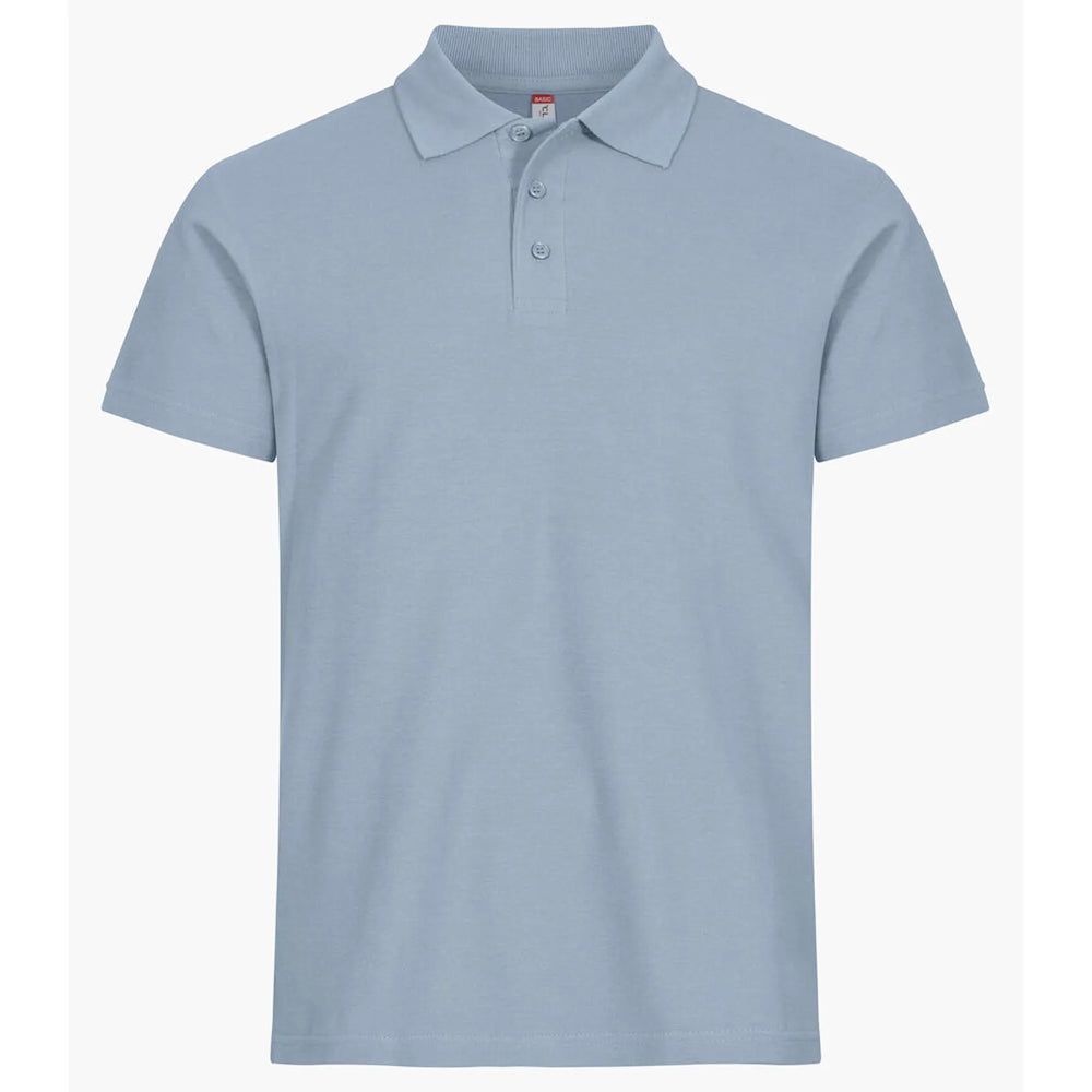 polo basic heren kobalt zacht blauw voorzijde 26028230