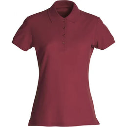 Clique Basic piqué damespolo, Bordeauxrood - 26028231