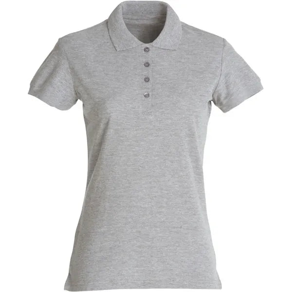 Clique Basic piqué damespolo, Grijs gemêleerd - 26028231