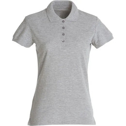 Clique Basic piqué damespolo, Grijs gemêleerd - 26028231