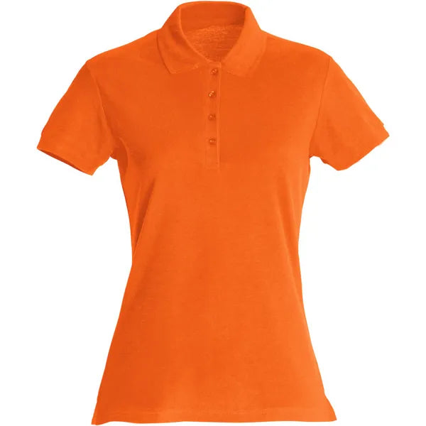 polo basic dames diep oranje voorzijde 26028231
