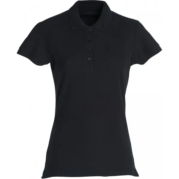 polo basic dames zwart voorzijde 26028231
