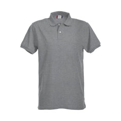Clique Heren Polo met Stretch - Melange Grijs