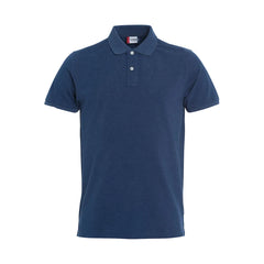 Clique Heren Polo met Stretch - Melange Blauw