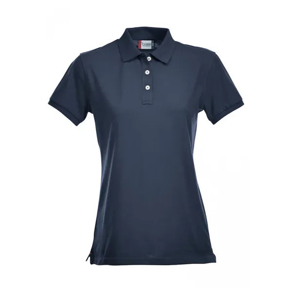 polo stretch katoen elastaan dames dark navy voorzijde 26028241