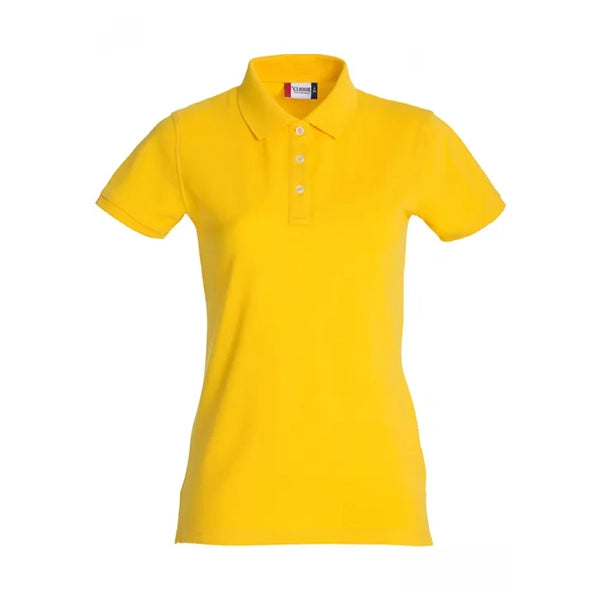 Polo voor dames premium van Clique, Geel - 26028241