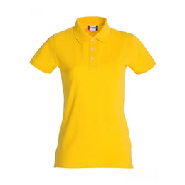 Polo voor dames premium van Clique, Geel - 26028241