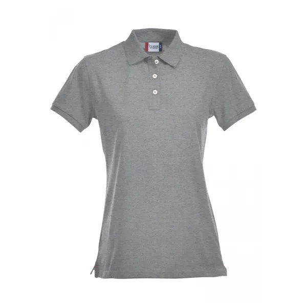 Polo voor dames premium van Clique, Grijs gemêleerd - 26028241