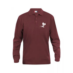 Clique Klassieke Polo met Lange Mouwen -Bordeaux