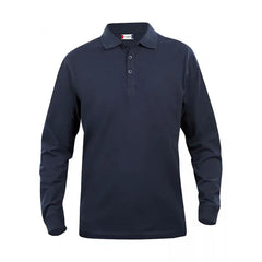 Clique Klassieke Polo met Lange Mouwen - Dark Navy