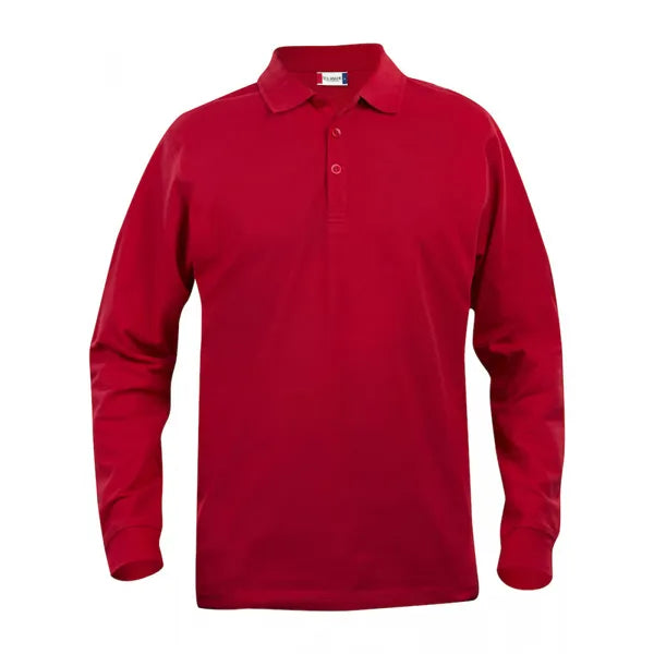polo lange mouwen heren rood1 voorzijde  26028245