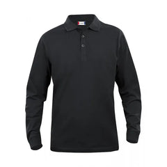 Clique Klassieke Polo met Lange Mouwen - Zwart