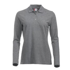 Classic Polo met Lange Mouwen Melange Grijs