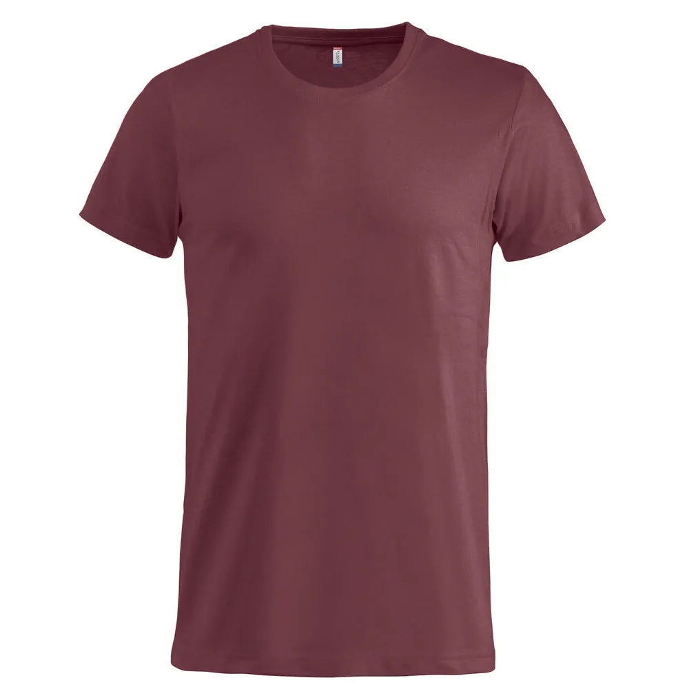 Clique Basic T-shirt voor heren, Bordeauxrood - 26029030