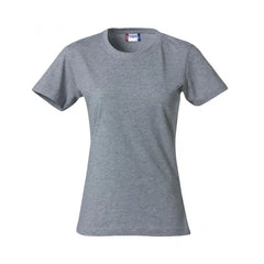 Basic T-shirt Dames van Clique - Melange Grijs