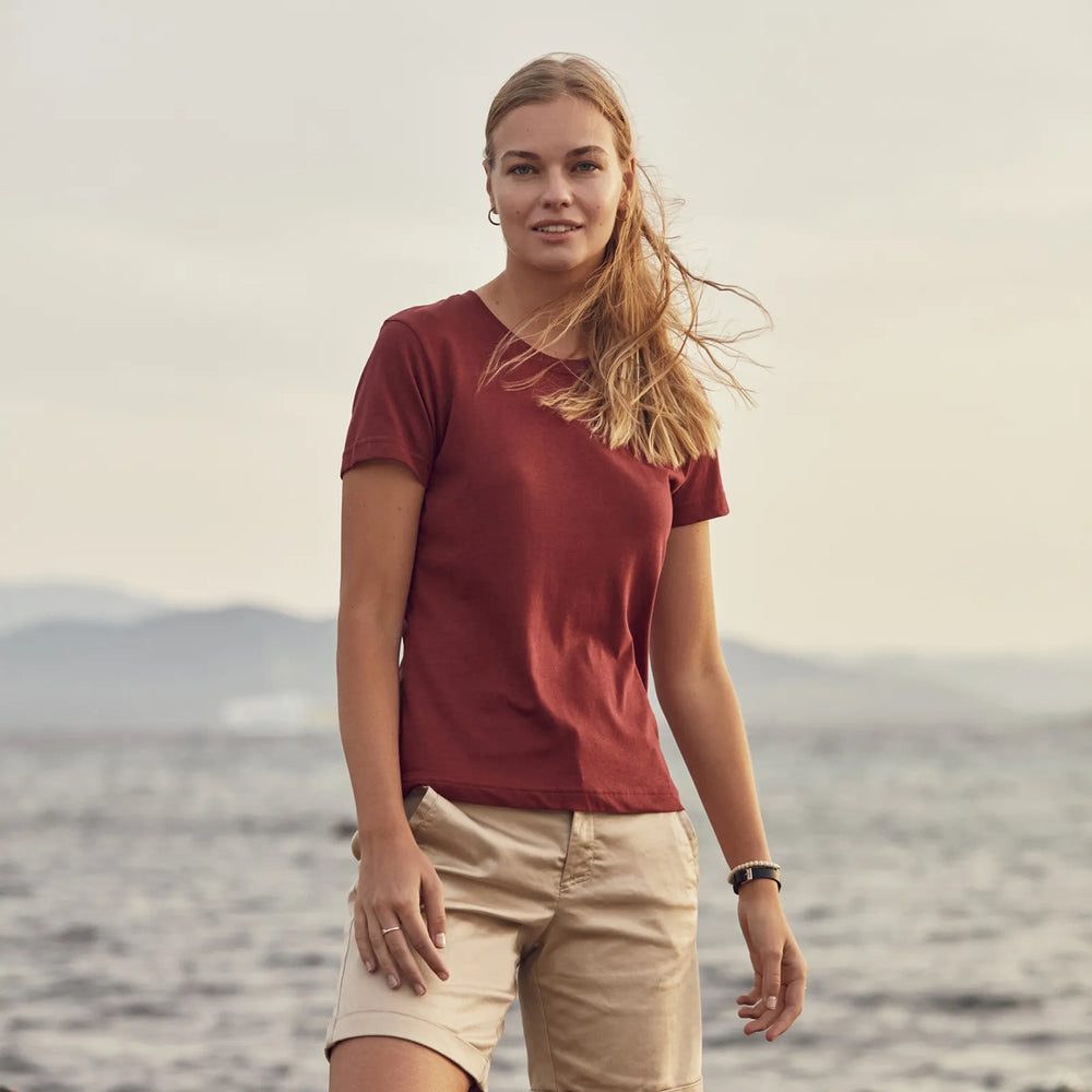 Basic T-shirt dames van Clique sfeerbeeld, Rood - 26029031