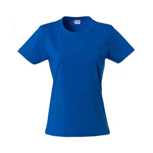  t shirt dames ronde hals clique kobalt blauw voorzijde 26029031
