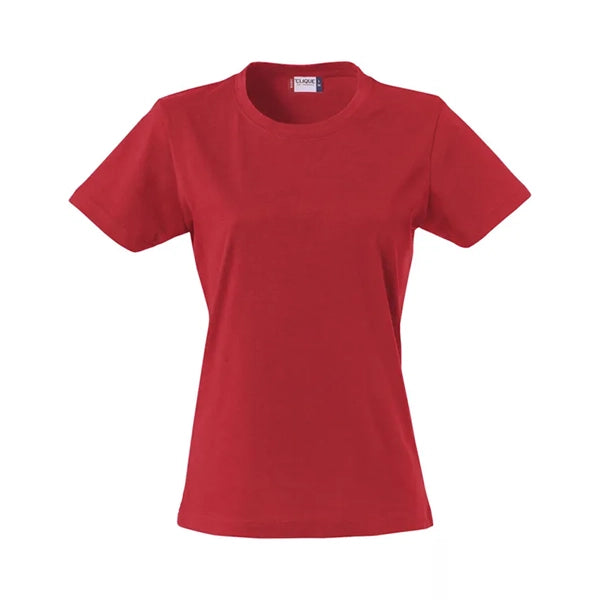 t-shirt dames ronde hals clique rood voorzijde 26029031