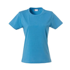 Basic T-shirt Dames van Clique - Turquoise