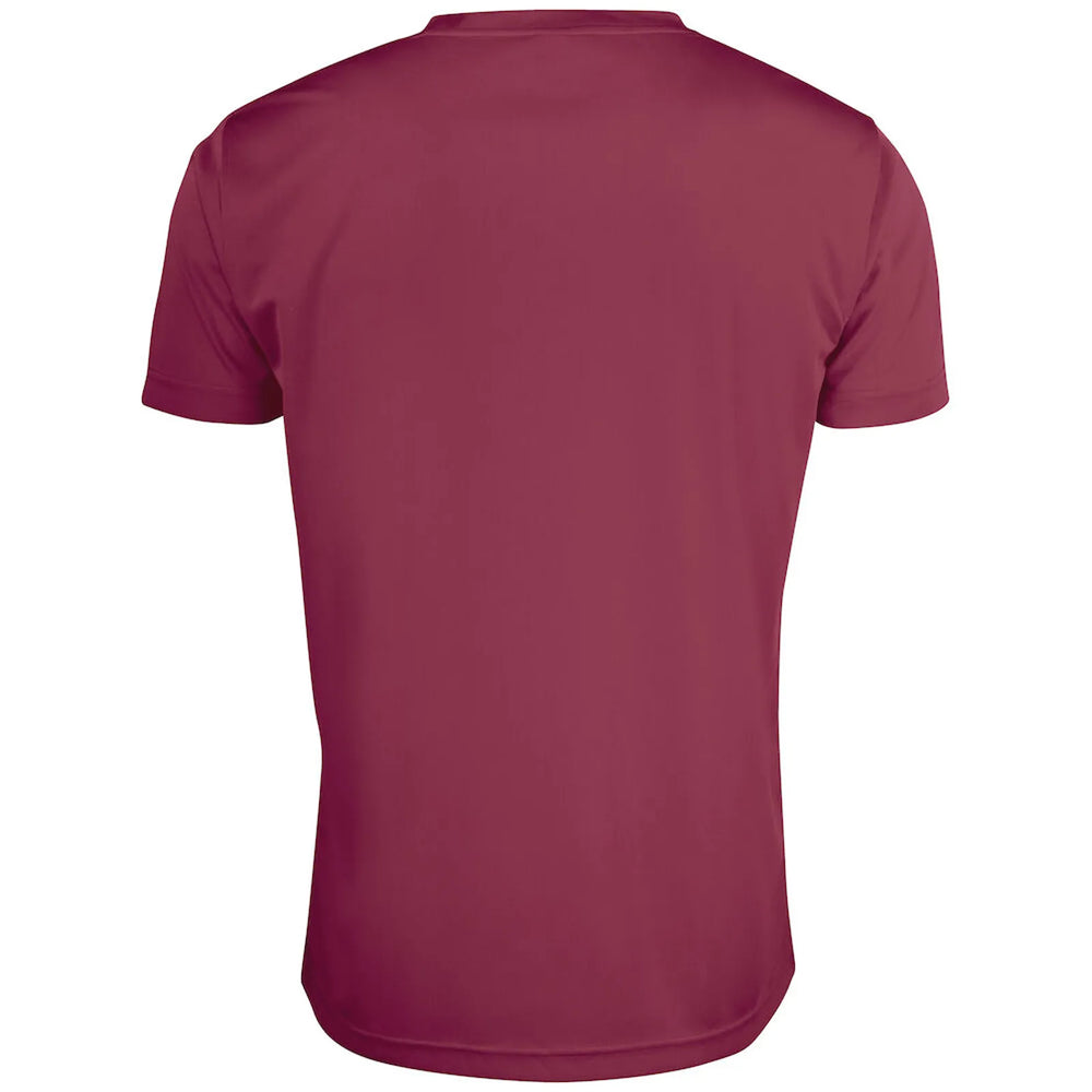 Clique Sportief Basis T shirt korte mouw bordeaux achterzijde 26029038