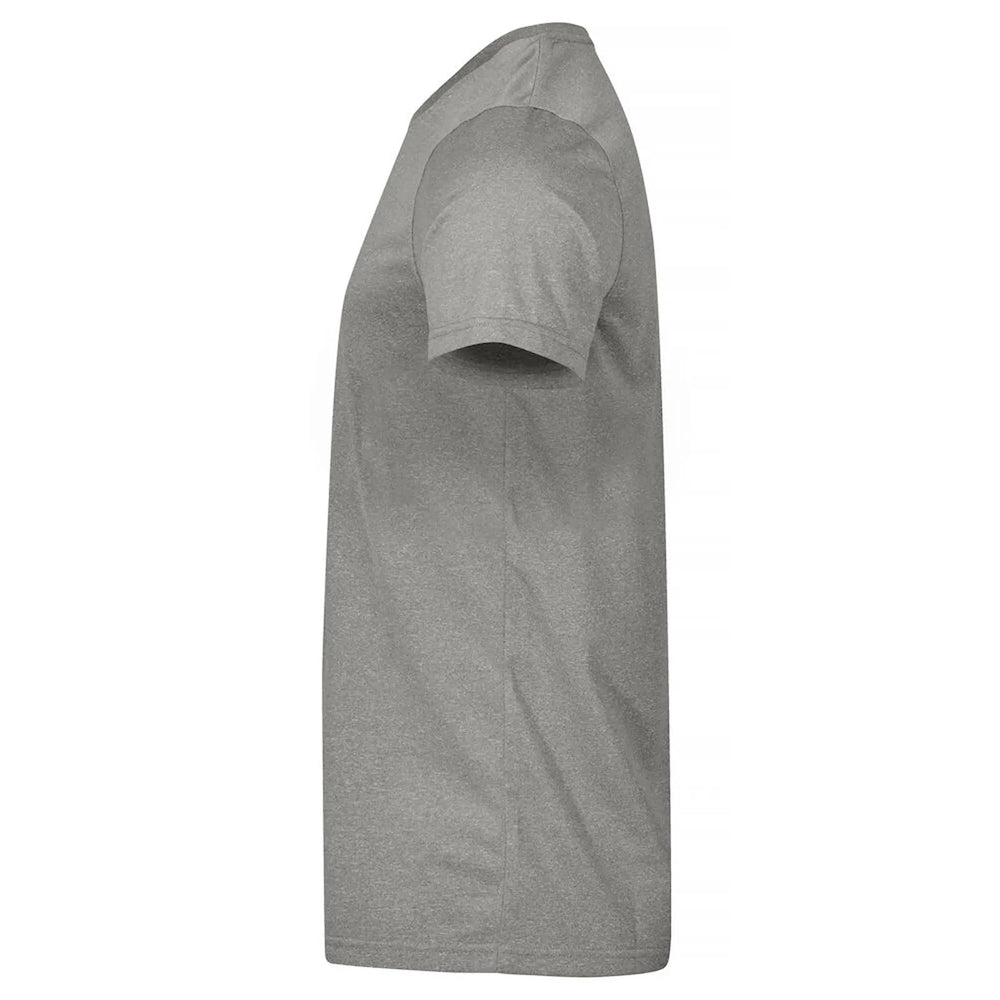 Clique Sportief Basis t shirt korte mouw grijs melange linkermouw 26029038