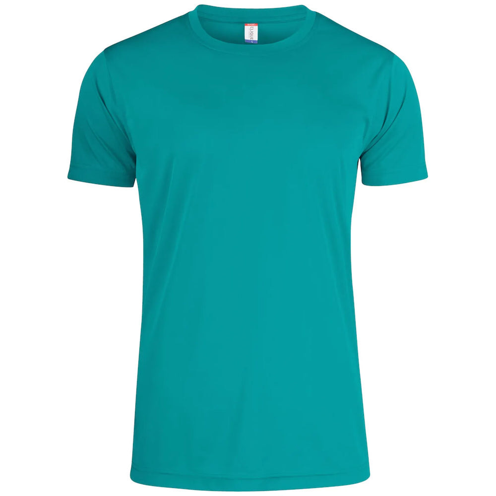  Clique Sportief Basis T shirt korte mouw lagoon voorzijde 26029038     