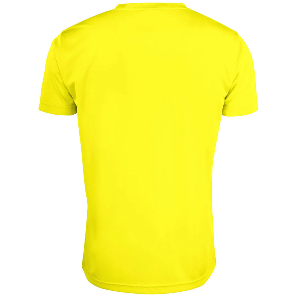 Clique Sportief Basis T shirt signaal geel achterzijde 26029038            