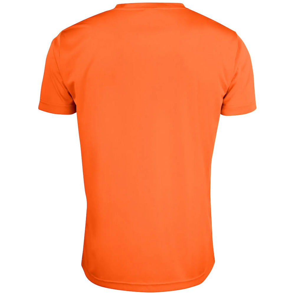 Clique Sportief Basis T shirt  korte mouw signaal oranje achterzijde 26029038