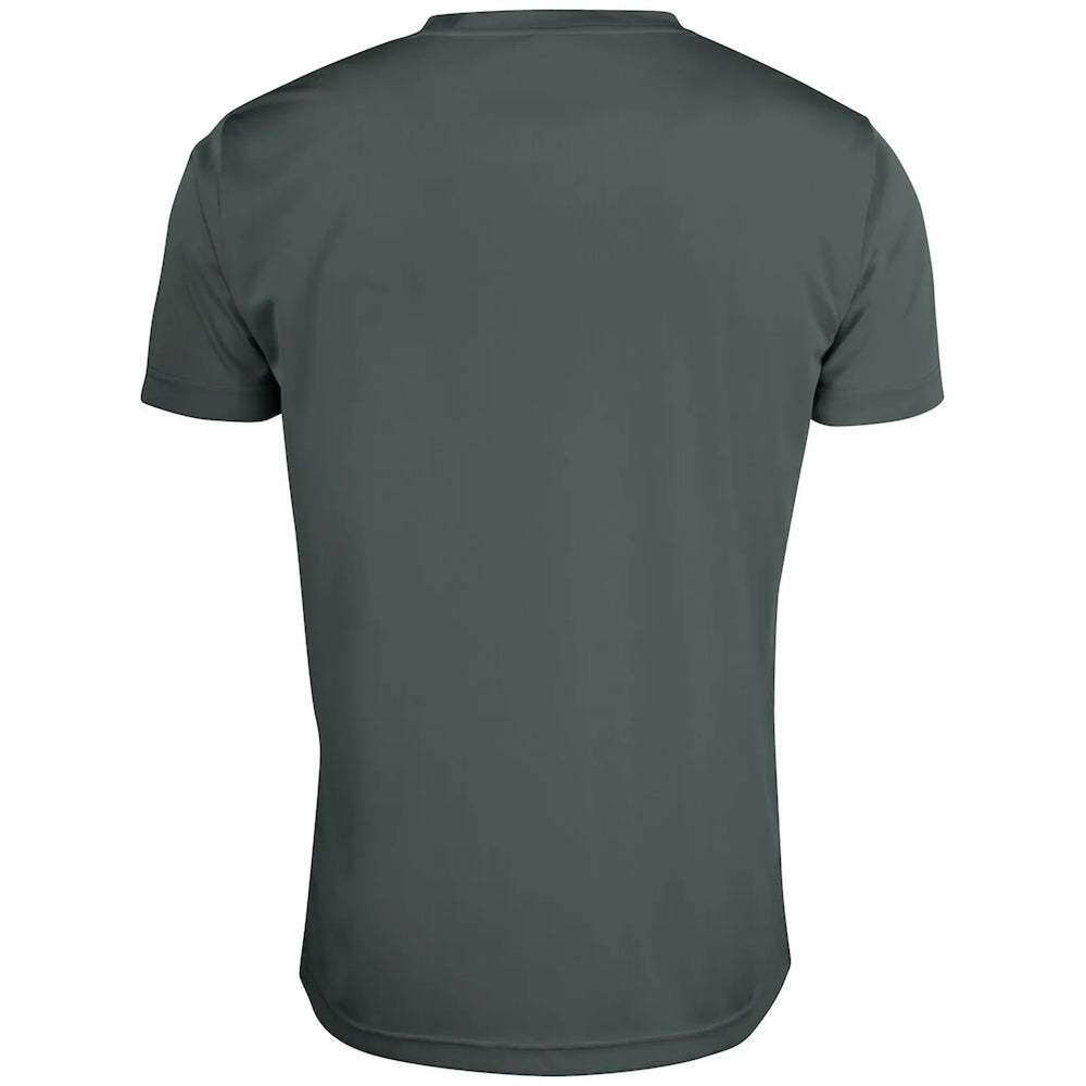 clique sportief basis t shirt donker grijs pistol achterzijde 26029038