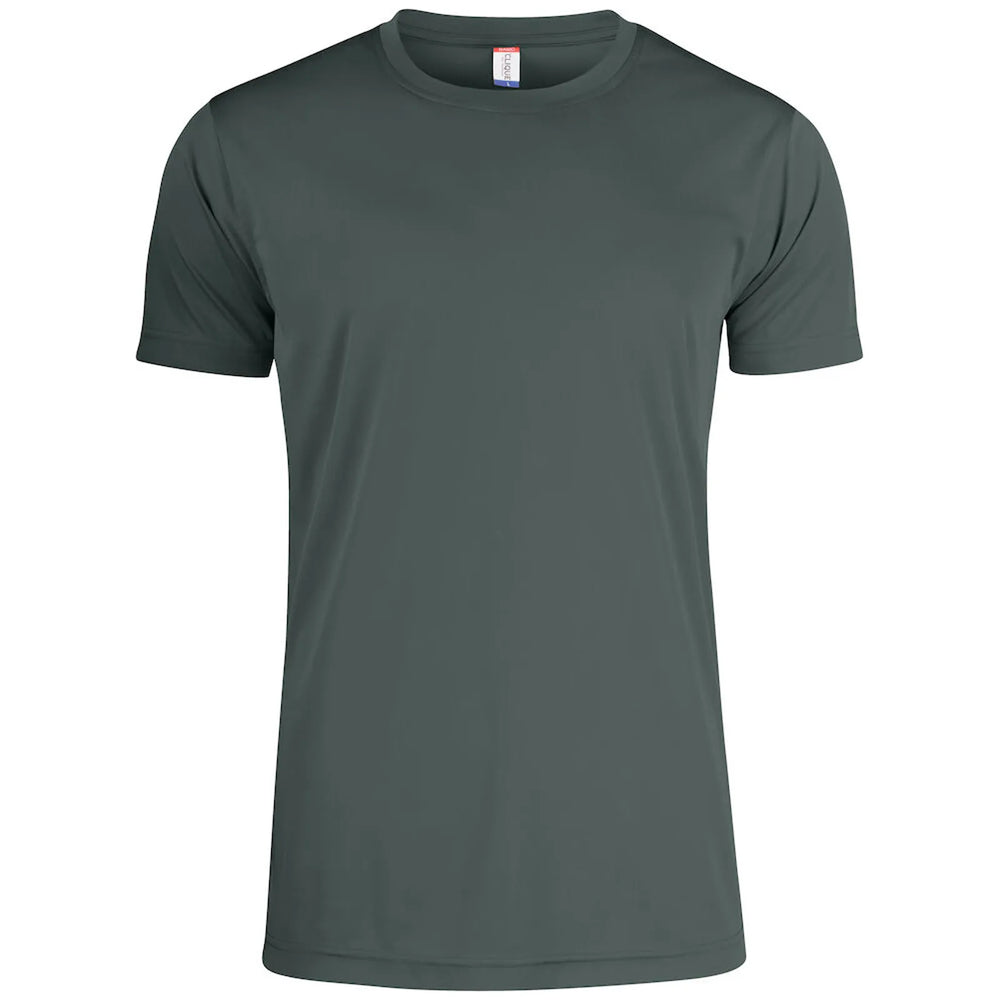 clique sportief basis t shirt donker grijs pistol voorzijde 26029038