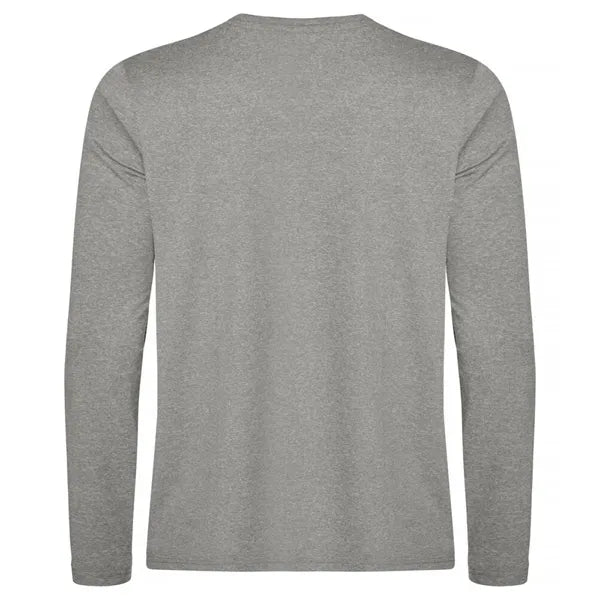 spun dyed t shirt lange mouwen grijs melange achterzijde 26029040