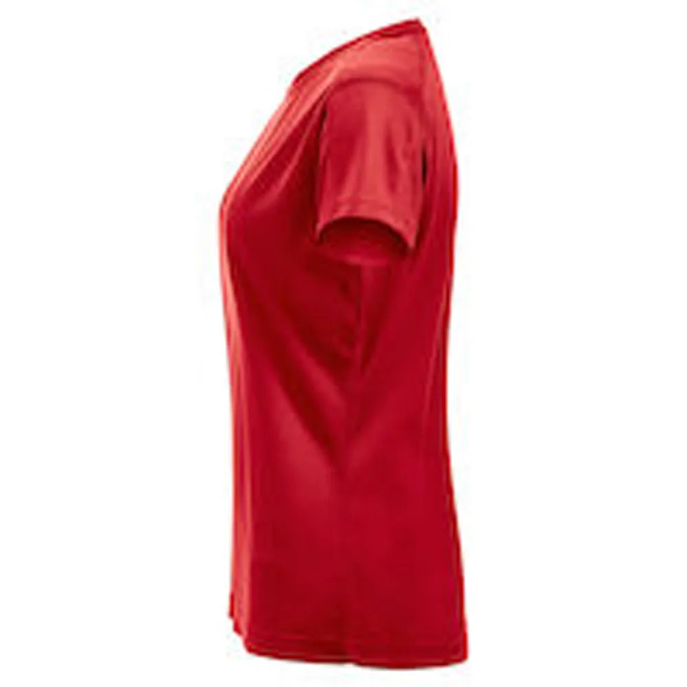 sport shirt polyester ademend dames clique rood linker mouw 26029335