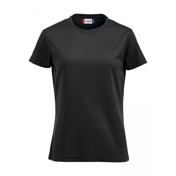 sport shirt polyester ademend dames clique zwart voorzijde 26029335