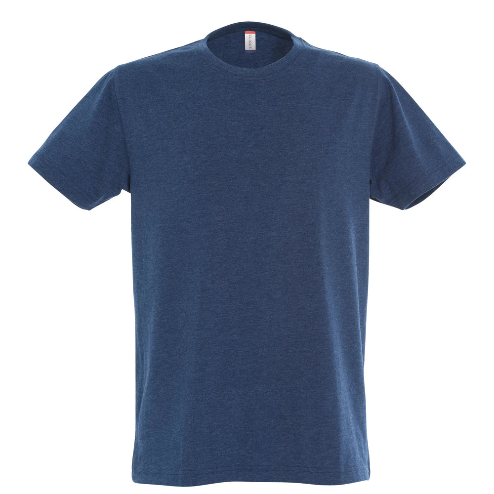new classic t shirts clique  blauw melange voorzijde 26029360