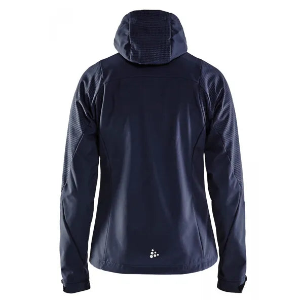 shell jack softshell dames craft gravel navy achterzijde 261905073