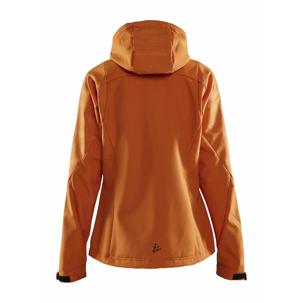 shell jack softshell dames craft gravel oranje achterzijde 2 261905073