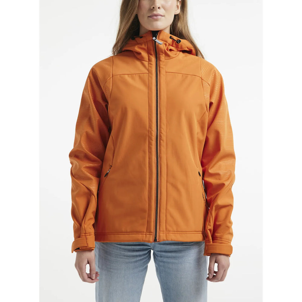 shell jack softshell dames craft gravel oranje sfeer foto   261905073
