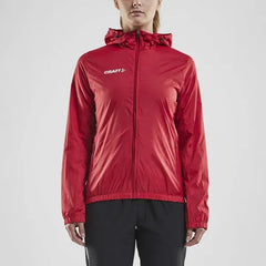 Dames Windjack met Capuchon van Craft Rood