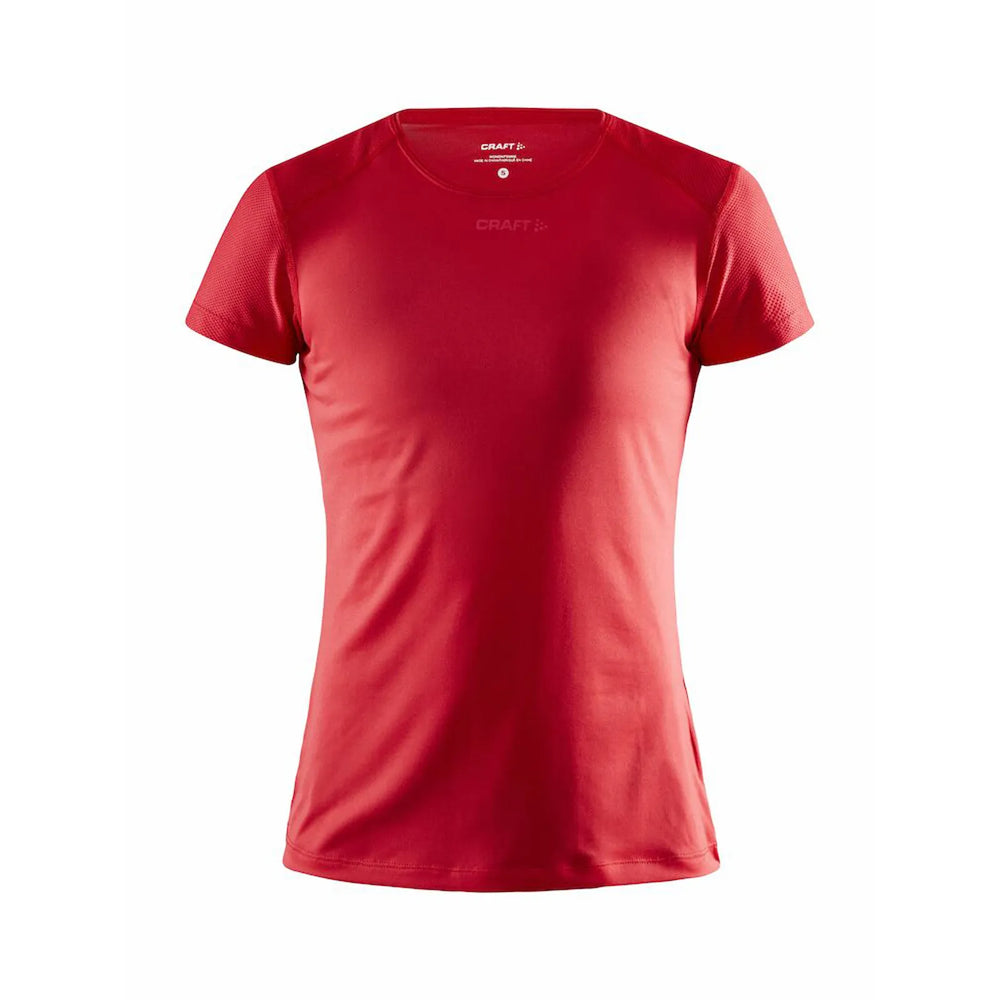 Sport shirt slim tee dames van Craft, Rood - 261908767