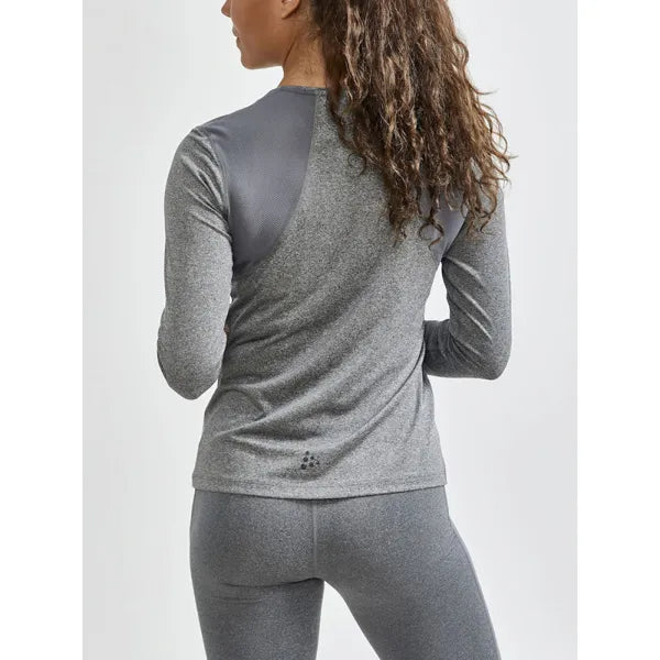 Craft shirt lange mouwen dames, Grijs - 261908769