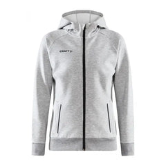 Craft Dames Hoodie Full Zip met Capuchon - Melange Grijs