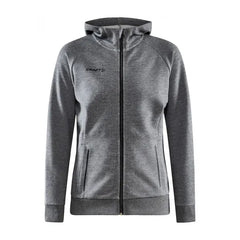 Craft Dames Hoodie Full Zip met Capuchon - Grijs