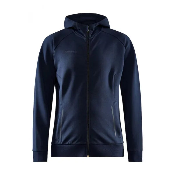 hoodie full zip capuchon dames craft navy voorzijde 261910626 