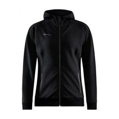 Craft Dames Hoodie Full Zip met Capuchon - Zwart