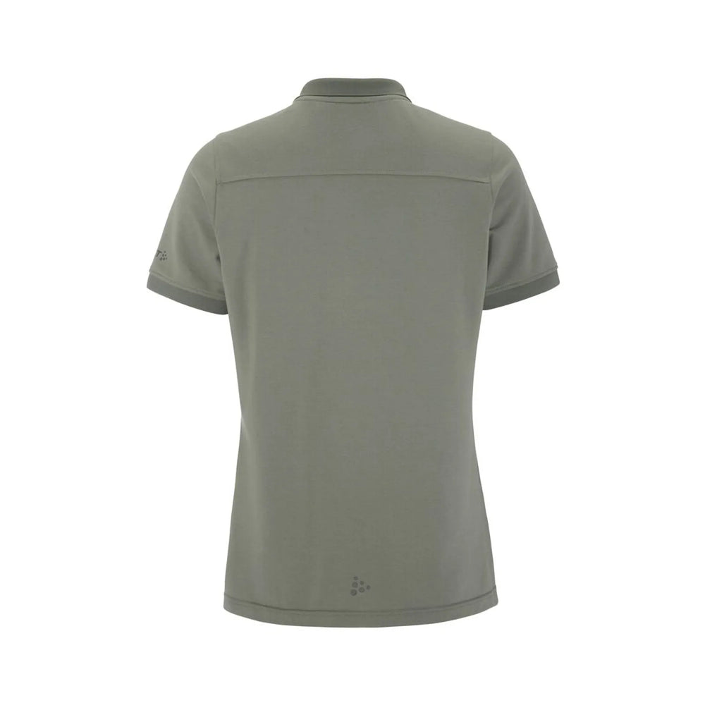 polo shirt dames craft grijs melange groen achterzijde 261910746