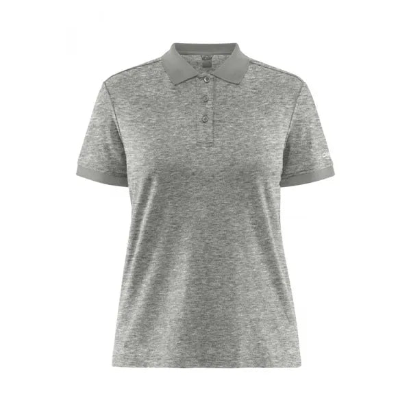 polo shirt dames craft grijs melange voorzijde 261910746