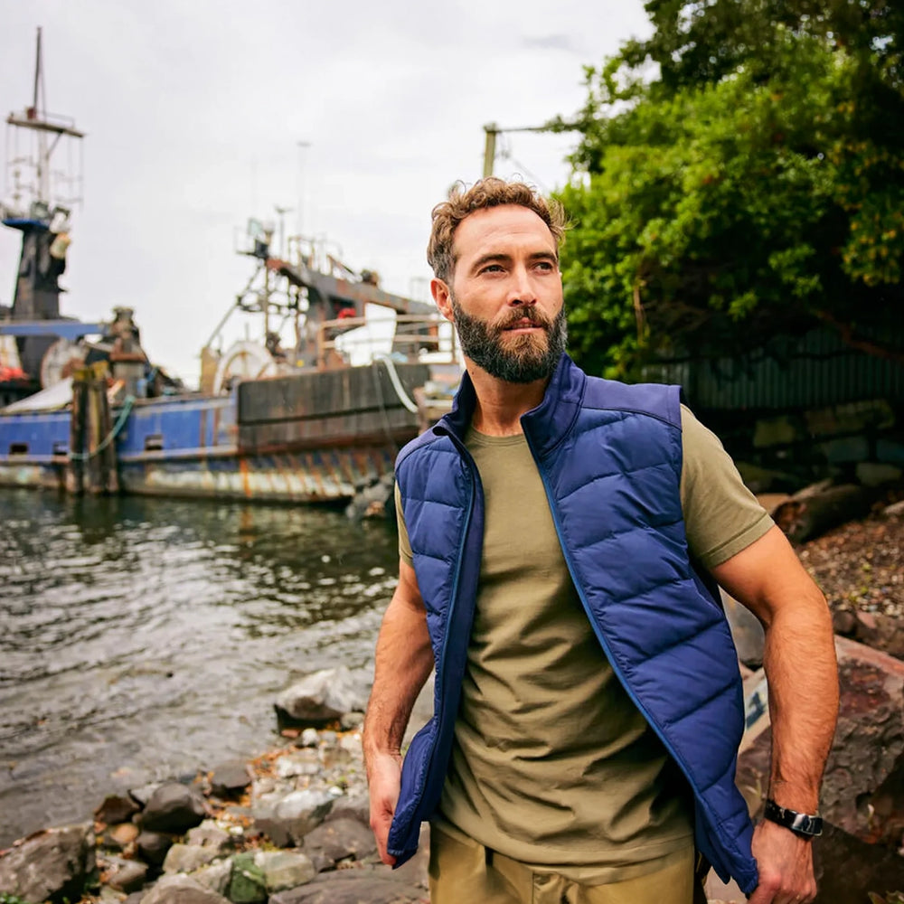 Oak Harbor bodywarmer met stretchpanelen - Navy
